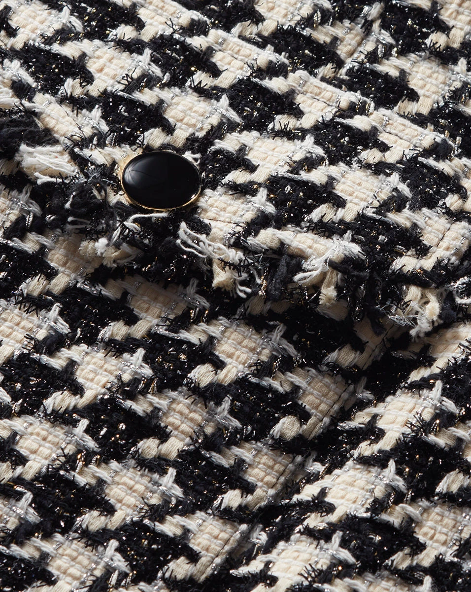 --Adriel Houndstooth Skirt-