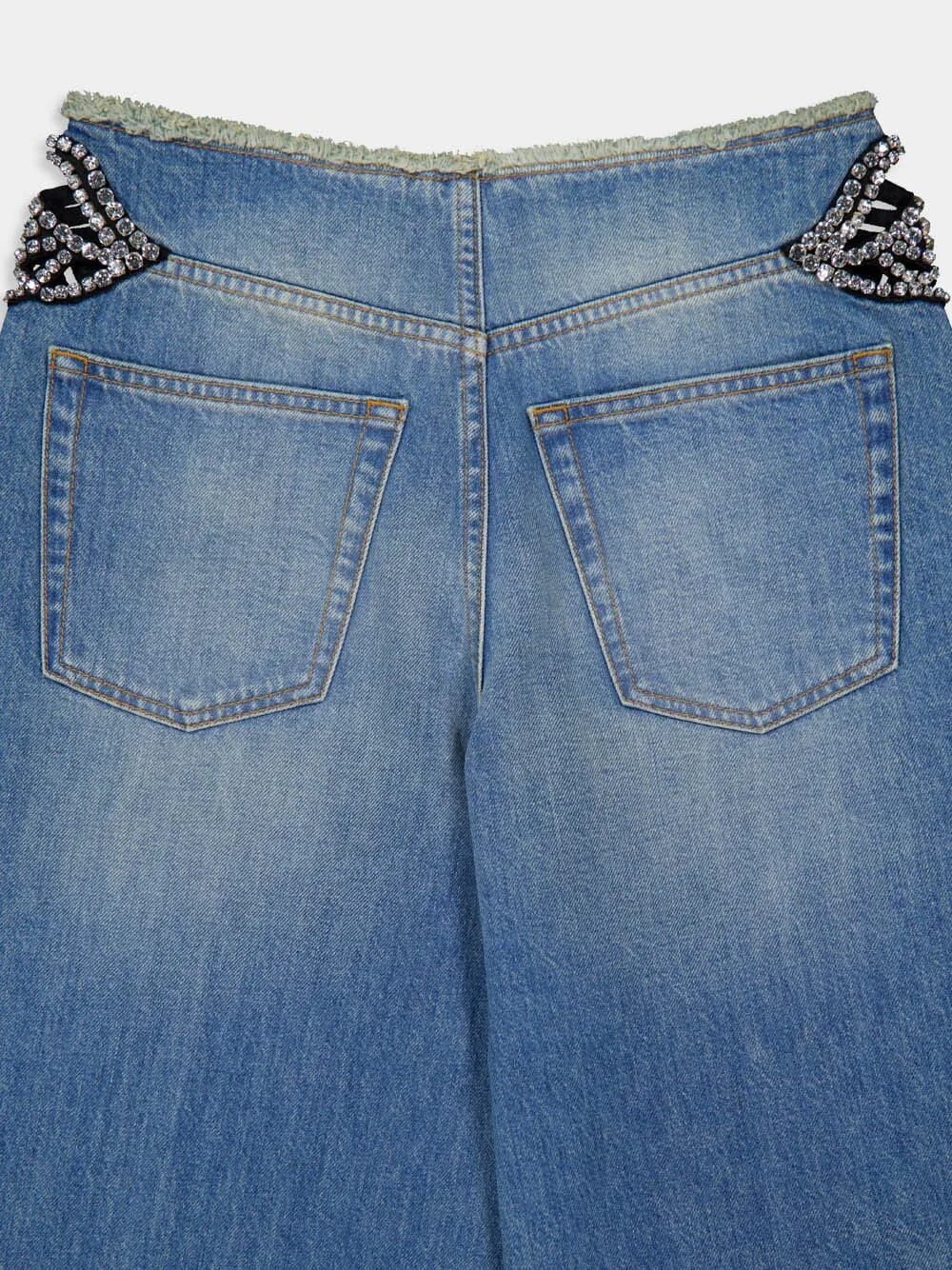 Diamanté Swirl Mid-Rise Jeans