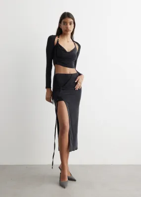 Jacquemus -  La Jupe Pareo Croissant Skirt - Skirt