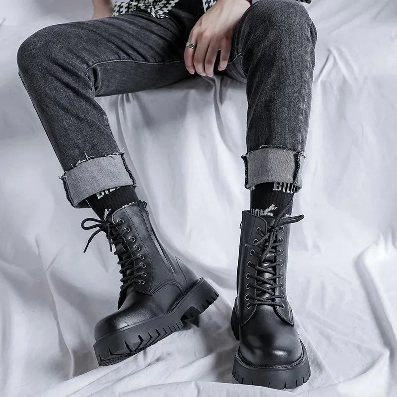 Lace Up Ankle Boots Black