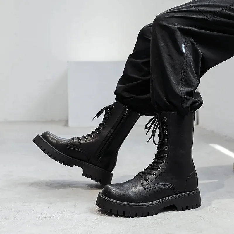 Lace Up Ankle Boots Black