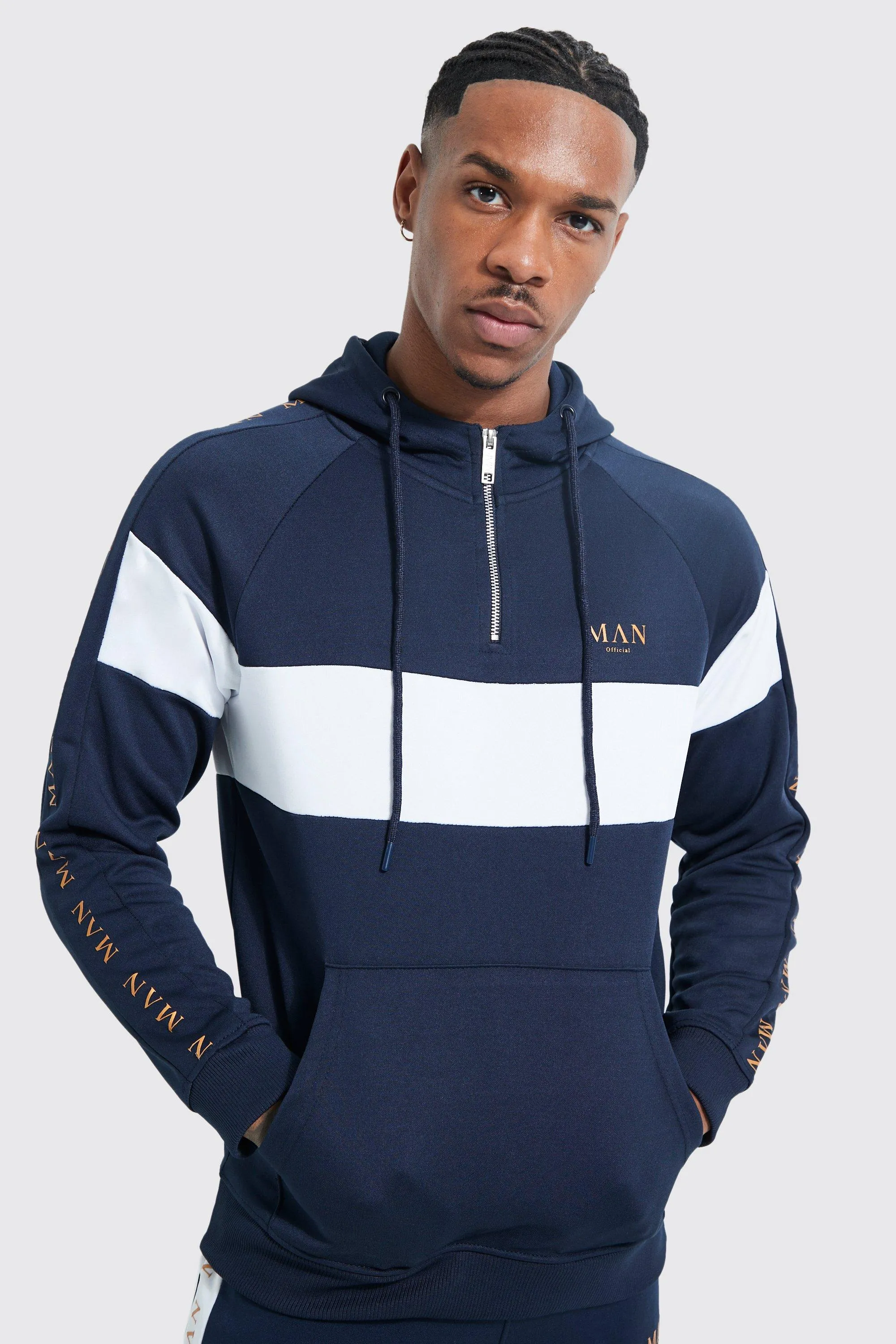 Man Gold Funnel Hoodie