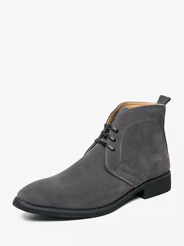 Men's Boots Chukka Boots Suede Leather Round Toe