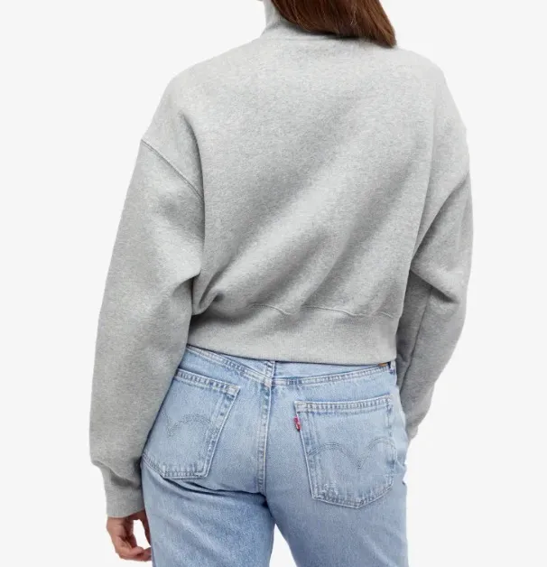 Nike  |Street Style Long Sleeves Plain Logo Cropped Tops