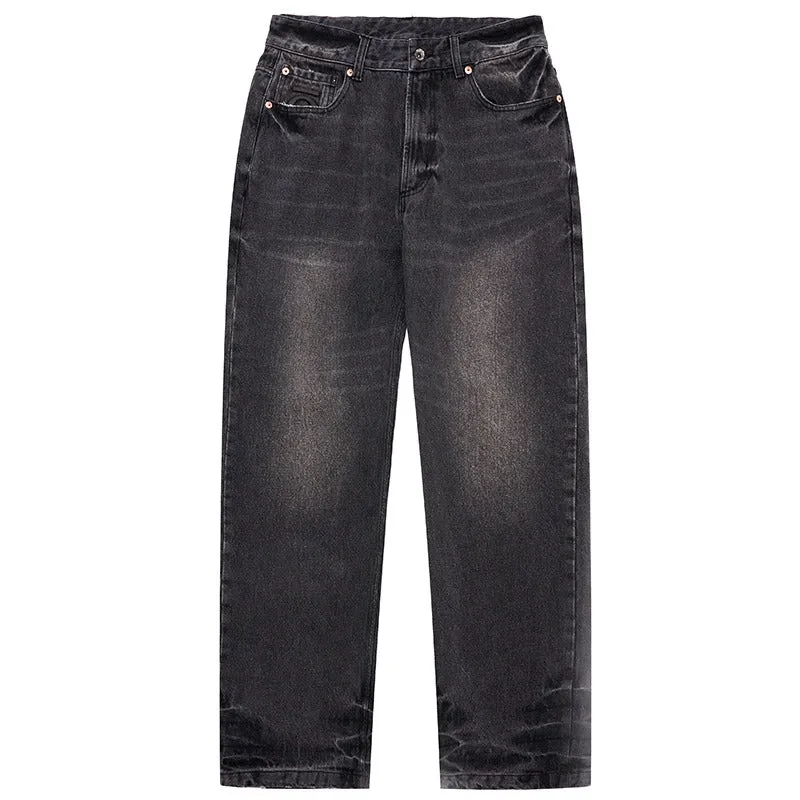 OO Washed Logo Loose Jeans