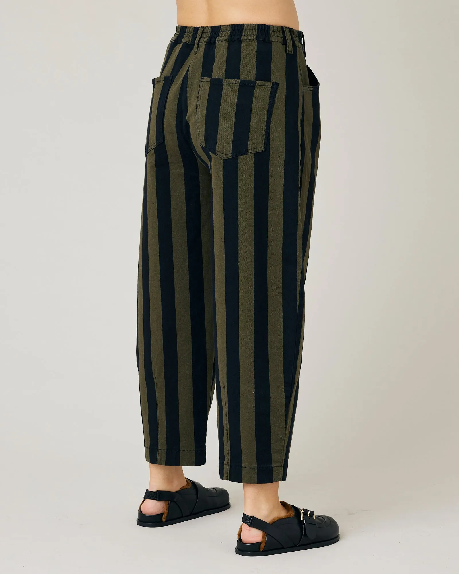Remi Olive & Black Stripe Jeans