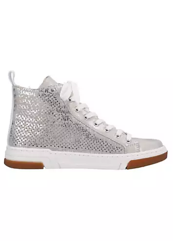 Rieker Metallic Print High-Top Trainers | Grattan