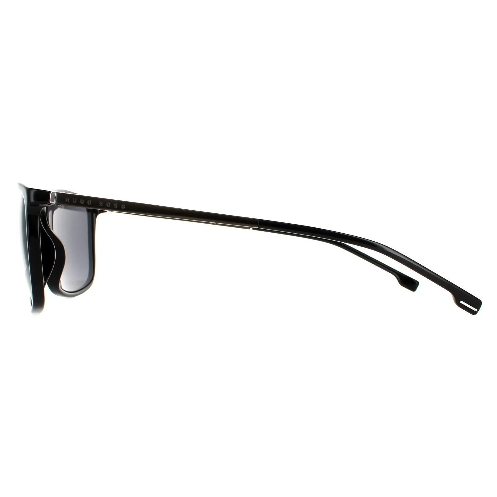 Sunglasses | Rectangle Black Grey Polarized Sunglasses | Hugo Boss