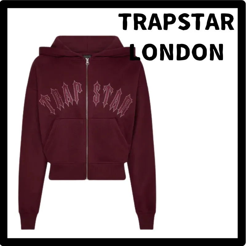 Trapstar London  |Street Style Plain Logo Cropped Tops Hoodies & Sweatshirts