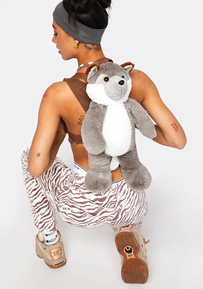 What A Wolf Plush Backpack-